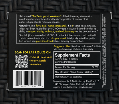 Shilajit Resin Tablets